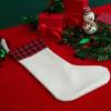 LOFIRY Bag Decoration Supplies Plaid Christmas Stockings Gift Candy Bag Christmas Tree Pendant view 3