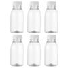 MAGICLULU 6pcs 100ML Beverage Drink Containers Bulk Mini Clear Juice Bottles PET Empty Bottles with Lids for Milk Smoothie Juice Beverages view 1