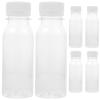 MAGICLULU 6pcs 100ML Beverage Drink Containers Bulk Mini Clear Juice Bottles PET Empty Bottles with Lids for Milk Smoothie Juice Beverages view 2