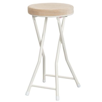 24-Inch Folding Counter Height Bar Stool, Backless Folding Chair with 220lb Capacity for Kitchen, Recreation Room, or Game Room (Color : Brown, Size : 60cm/24in)