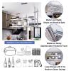 Junvstor Ceiling Mount Kitchen Shelf Industrial Storage Shelves Hanging Decorative Display Rack, Floating Pot Pan Storage Shelf Metal Stand for Plant Flower, Wine Bottle Holder (Size : 60x35x80cm) view 3