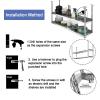 Junvstor Ceiling Mount Kitchen Shelf Industrial Storage Shelves Hanging Decorative Display Rack, Floating Pot Pan Storage Shelf Metal Stand for Plant Flower, Wine Bottle Holder (Size : 60x35x80cm) view 4