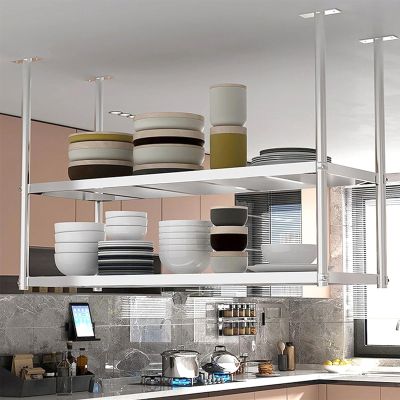 Hanging Shelves Wall Floating Kitchen Bar Shelves Organizer Displays Storage Rack, Floating Decorative Displat Storage Shelves with Ceiling Metal Dishes Stand, Wine Glass Rack ( Size : 60x35x80cm )