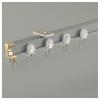 LTSRLL Flexible Ceiling Curtain Track 100cm to 500cm Aluminum Room Divider Bay Window Curtains Rails(Color:Gray,Size:1.5m/4.9ft) view 1