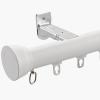LTSRLL Curtain Track Double Curtain Rod System Metal Curtain Rails Wall Mounted Room Divider for Bathroom/Living Room(Color:White,Size:Single-2.3m(1.15m*2)) view 1
