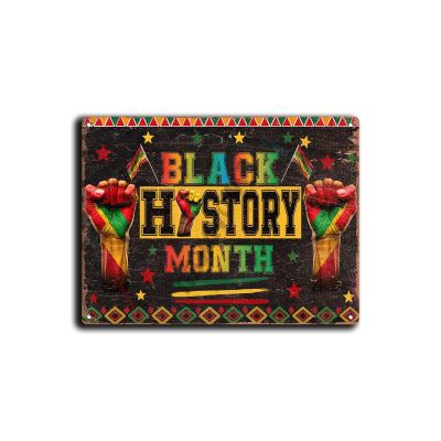 Aluminum Tin Sign Black History Month Africa For Kitchen Home Office Bar Cafe Decor 12.00"x16.00"