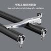 LTSRLL Curtain Track Double Curtain Rod System Metal Curtain Rails Wall Mounted Room Divider for Bathroom/Living Room(Color:Black,Size:Double-1.6m(0.8m*2)) view 2