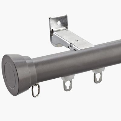 LTSRLL Curtain Track Double Curtain Rod System Metal Curtain Rails Wall Mounted Room Divider for Bathroom/Living Room(Color:Gray,Size:Single-1.6m(0.8m*2))