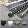 LTSRLL Curtain Track Double Curtain Rod System Metal Curtain Rails Wall Mounted Room Divider for Bathroom/Living Room(Color:Gray,Size:Single-1.6m(0.8m*2)) view 4