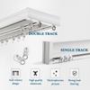 Double Curtain Rail Track With Valance Ceiling Or Wall Mount Curtain Tracks System For Straight Windows - 39" To 236" Sliding Drop Ceiling Curtain Pole Set Strong Load Bearing No Light Leakage(Color:S view 4