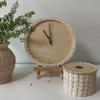 Garneck Wall Clock Hanging Rattan Clock Wooden Mute Living Room Mute Wall Mounted Silent Hanging Silent s Wall Props Basswood Japanese-Style view 3