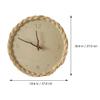 Garneck Wall Clock Hanging Rattan Clock Wooden Mute Living Room Mute Wall Mounted Silent Hanging Silent s Wall Props Basswood Japanese-Style view 4
