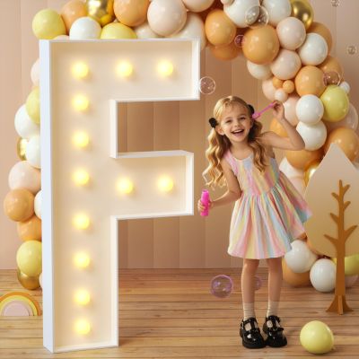 imprsv Marquee Letters, 4FT Light Up Letters F with Light for Party Decor