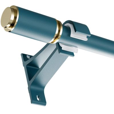 LTSRLL Heavy Duty Curtain Rod Thickened Aluminum Alloy Curtain Pole Work with Grommet Drapery Rods for Hotel, Hospital, Classrooms, Living Room, Bedroom(Color:Blue,Size:1.4m(1.4m*1))