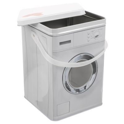 KALLORY Laundry Powder Storage Box Washing Machine Shaped Container for Laundry Beads and Powders Durable Design Stackable Multi-functional