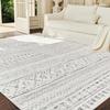 5x7 Area Rugs for Living Room, Bedroom, Playroom, Dining Room, Office - Machine Washable, Neutral Grey, Soft Boho Carpet view 1