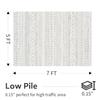 5x7 Area Rugs for Living Room, Bedroom, Playroom, Dining Room, Office - Machine Washable, Neutral Grey, Soft Boho Carpet view 2
