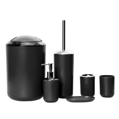 VINGAA Bathroom Sets Accessories, Bathroom Accessories Sets Complete, Electroplating Process PP Plastic Bathroom Accessories Set, Bath Accessories Set, Bathroom Accessory Set, for Home, Bathroom
