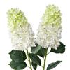 JINWOE White/Light Green Silk Hydrangea Artificial Flowers,2Pcs 31.5" Large Lifelike Flowers Faux Panicled Hydrangea,Long Stems Artificial Hydrangeas for Tall Vase Centerpieces Tables Bouquets Home view 1