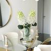 JINWOE White/Light Green Silk Hydrangea Artificial Flowers,2Pcs 31.5" Large Lifelike Flowers Faux Panicled Hydrangea,Long Stems Artificial Hydrangeas for Tall Vase Centerpieces Tables Bouquets Home view 4
