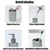 VINGAA Bathroom Accessories Sets Complete, Bathroom Accessory Set with Trash Can, Durable PP Plastic Set of 6 Bath Accessories Set, Bathroom Accessory Set, Bathroom Sets Accessories, for Bathroom view 3
