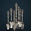Silverware Set for 6, 30 Piece Stainless Steel Exquisite Court Style Stainless Steel Tableware in Ergonomic Design Size and Weight Food Grade Stainless Steel Including Steak Knife Fork and Spoon view 2