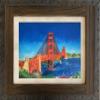 Golden Gate Bridge Drawing in Pastel and Color Pencils on Paper, Framed and Ready to Hang, 18.5x15.5 inches view 1