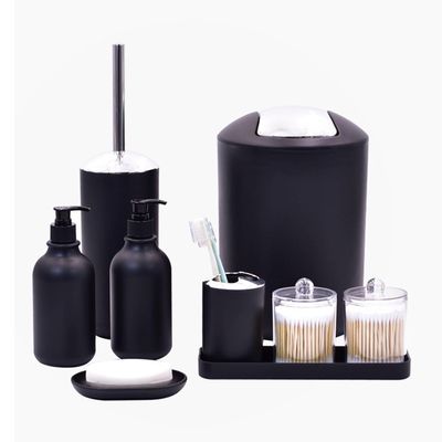 VINGAA Bathroom Sets Accessories, Bathroom Accessories Sets Complete, PP Plastic Decorative Bathroom Toothbrush Set, Bathroom Accessories Set with Tray, Bathroom Accessory Set, for Home, Hotel
