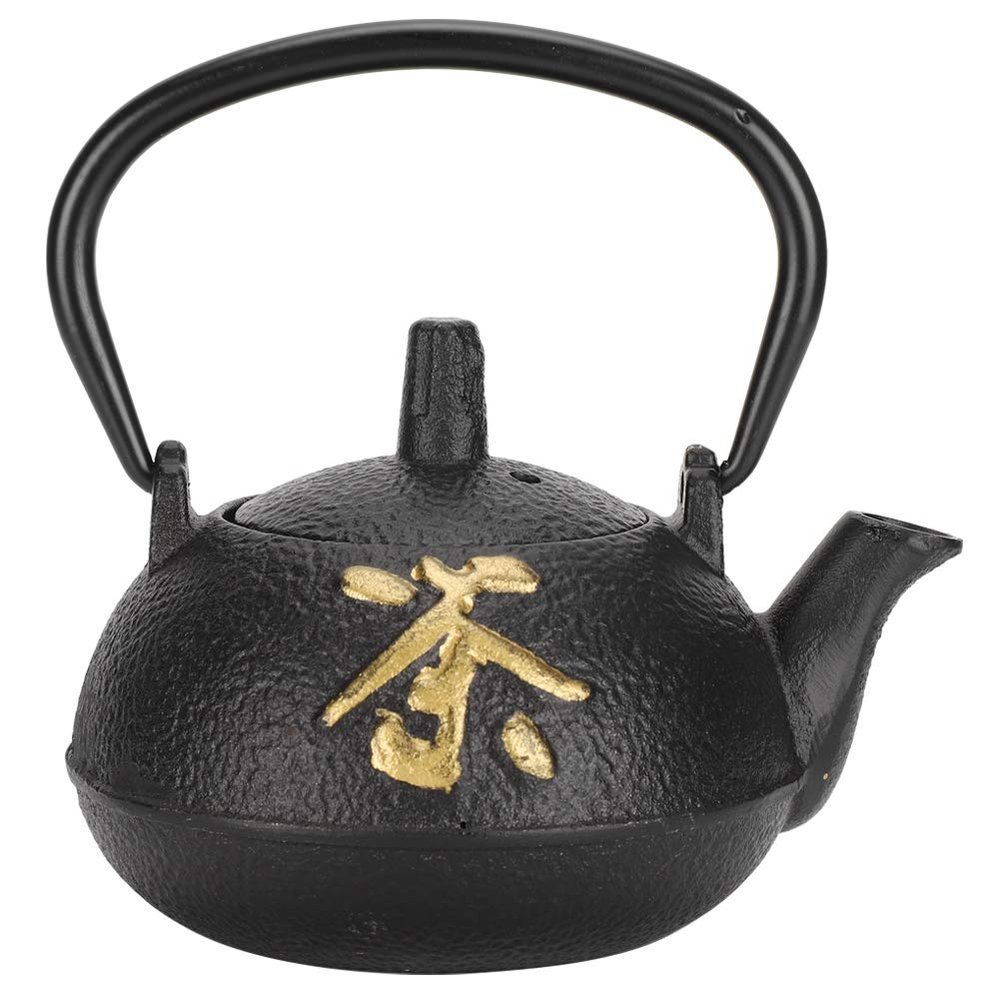 BestAlice Iron Teapot Kettle Uncoated with Strainer 0.3L Tea and Zen Set Boiler Durable Tea Infusers Cast Iron Teapot Food Grade Kettle for Home Tea House