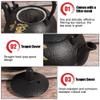 BestAlice Iron Teapot Kettle Uncoated with Strainer 0.3L Tea and Zen Set Boiler Durable Tea Infusers Cast Iron Teapot Food Grade Kettle for Home Tea House view 3