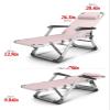 Chair Lounge Chair Living Room, Patio Chairs With Foot Rest, Lay Flat 5-position Portable Lightweight Heavy-duty Adjustable Camping Reclining Chair With Pillow Removable Soft Cushion ( Color : Dolphin view 3