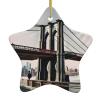 Artisan Made, Ceramic Christmas Ornaments - Unique Design and Elegant Styling for Festive Joy, Holiday Charm Brooklyn Bridge s view 1