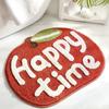 Feblilac Lovely Apple Bath Mat for Bathroom, Happy Time Soft Water Absorbent Shower Rug, Non-Slip Floor Mats, Machine Washable view 3