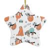 Artisan Made, Ceramic Christmas Ornaments - Unique Design and Elegant Styling for Festive Joy, Holiday Charm Funny Cute Animal Sloth Music view 1