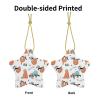 Artisan Made, Ceramic Christmas Ornaments - Unique Design and Elegant Styling for Festive Joy, Holiday Charm Funny Cute Animal Sloth Music view 3