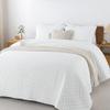 Andency White Queen Size Quilt Bedding Set (90x96 Inch), 3 Pieces Soft Lightweight Bedspread Coverlet, Terracotta Boho Summer Quilt, 2 Pillow Shams view 1