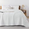 Andency White Queen Size Quilt Bedding Set (90x96 Inch), 3 Pieces Soft Lightweight Bedspread Coverlet, Terracotta Boho Summer Quilt, 2 Pillow Shams view 2