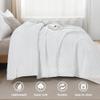 Andency White Queen Size Quilt Bedding Set (90x96 Inch), 3 Pieces Soft Lightweight Bedspread Coverlet, Terracotta Boho Summer Quilt, 2 Pillow Shams view 4