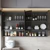 LAKIQ Wall Mounted Storage Cabinet with Glass Doors Wooden Display Stand Storage Cabinet for Kitchen Dining Room Bathroom Office(Brown Glass,47.2" L x 12" W x 31.5" H) view 3