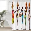 Zhadongli Art African Female Skirt Fashion Shower Curtain Bathroom Waterproof Fabric Toilet Simple Style Decor Shower Curtains 240x175cm(94x69in) view 2