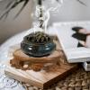 ABOOFAN Oriental Furniture Wooden Display Stand Base Lotus Pedestal Vase Base Table Lamp Teapot Base Black Catalpa Furniture Stable Home Decoration 10cm view 4