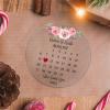 DOREENABE Clear Round Acrylic Christmas Ornaments Groom Gift from Bride Hanging Ornament for Winter Christmas Tree Decorations Our First Christmas Married Date Calendar Christmas Keepsake view 1