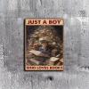 Aluminum Metal Signs Just A Boy Who Loves Books For Home Kitchen Outdoor Decor 12.00"x16.00" view 3