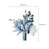 2/4/6 Pcs Dusty Blue Wrist Corsage and Boutonniere Set for Wedding, Artificial Flower Wrist Bracelets Handmade Silk Flower for Wedding Flowers Accessories Prom Suit Decorations(4Pcs Corsage Flower) view 2