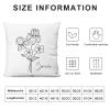 Customized Birth Flower Pillow Cover with Name, Personalized Bridesmaid Gift, Velvet Pillow Covers 24"x24", Floral Throw Pillow Covers for Couch Or Bed, FEB_Iris, Violet view 2