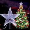 HATLEUES Christmas Star Tree Topper with LED Light - IP65 Waterproof Glowing 3D Star Holiday Ornament - Multicolor view 3