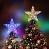 HATLEUES Christmas Star Tree Topper with LED Light - IP65 Waterproof Glowing 3D Star Holiday Ornament - Multicolor view 4