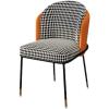 RUANLOV Mid-Century Modern Kitchen Chairs, Silla Simple Moderna para El Hogar Comercial Del Hotel, Silla De Comedor NRdica, Silla y Taburete De Tela De Cuero Suave De Hierro Forjado (A) view 1