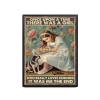 Aluminum Vintage Metal Sign Once Upon A Time There Was A Girlwho Really Loves Nursing It Was Me The End For Office Restaurant Garage Bar 12.00"x16.00"Black Metal Frame view 1