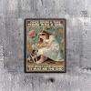 Aluminum Vintage Metal Sign Once Upon A Time There Was A Girlwho Really Loves Nursing It Was Me The End For Office Restaurant Garage Bar 12.00"x16.00"Black Metal Frame view 3